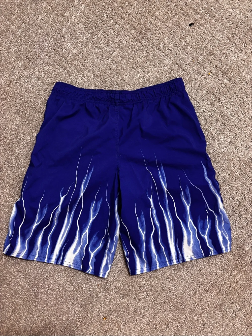 Men's Nike Blue Lightning-Print Shorts